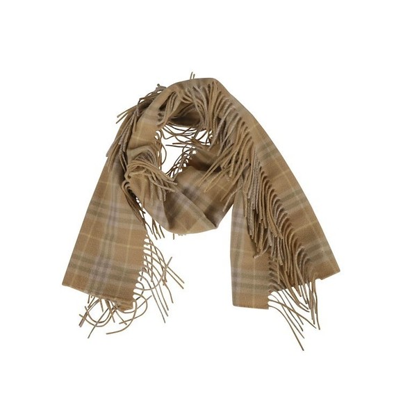 Burberry Classic Cashmere Scarf With Fringed Edges - NWT - Picture 1 of 2